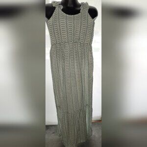 Jessica Simpson Maxi Sundress Eyelet Lace Ruffled Strap sz SMALL boho